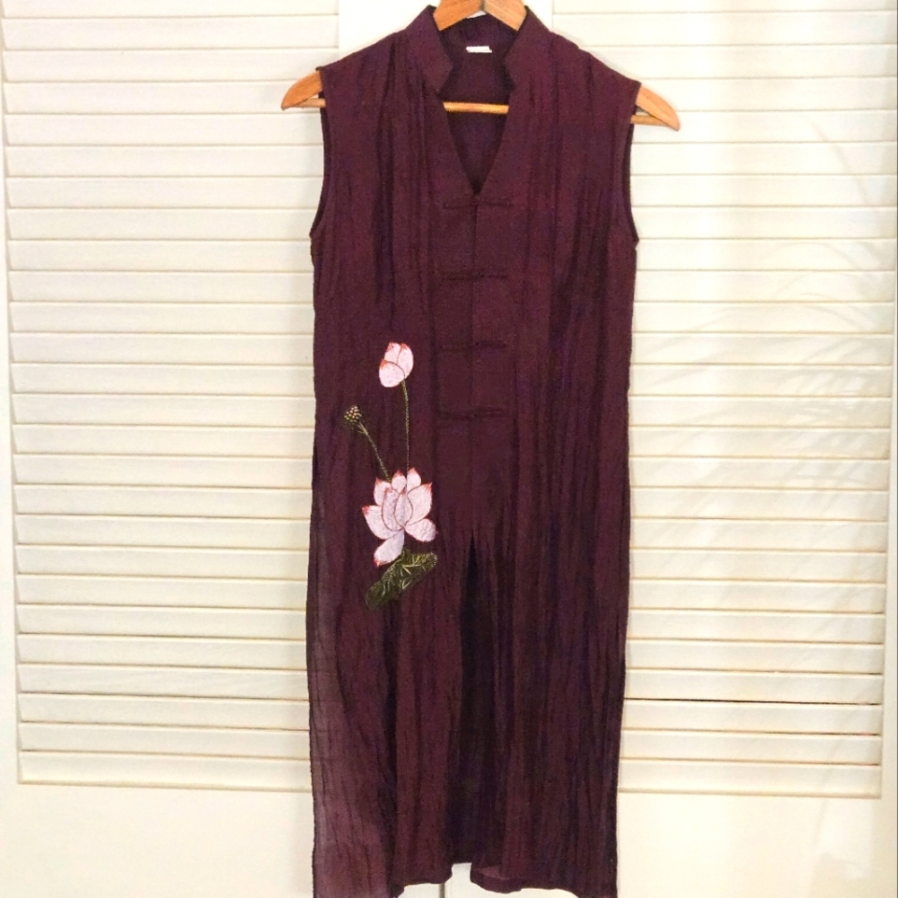 Embroidered Silk Top